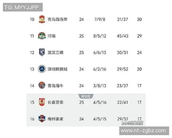 最新中超积分排名解析:保级与争冠局势分析